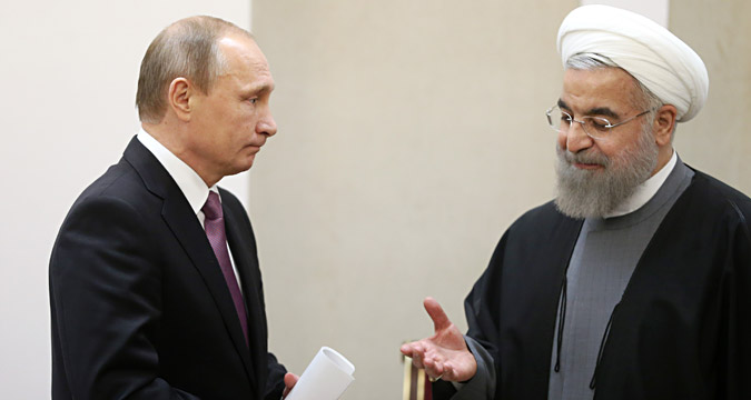 블라디미르 푸틴 러시아 대통령과 하산 로하니 이란 대통령.