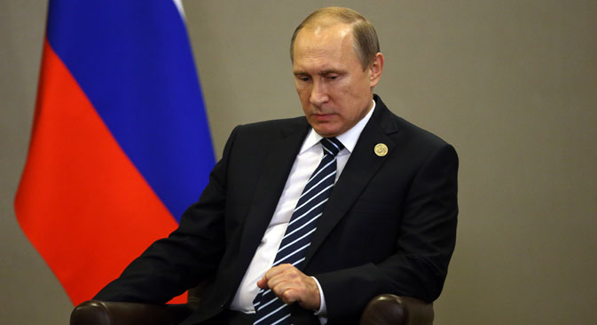 Рускиот претседател Владимир Путин на билатерална средба во текот на самитот на Г-20 на 16 ноември, 2015, во Анталија, Турција.