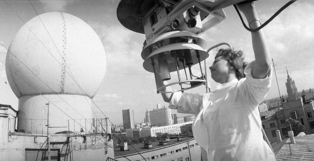 1981. Automatic weather station in Moscow.