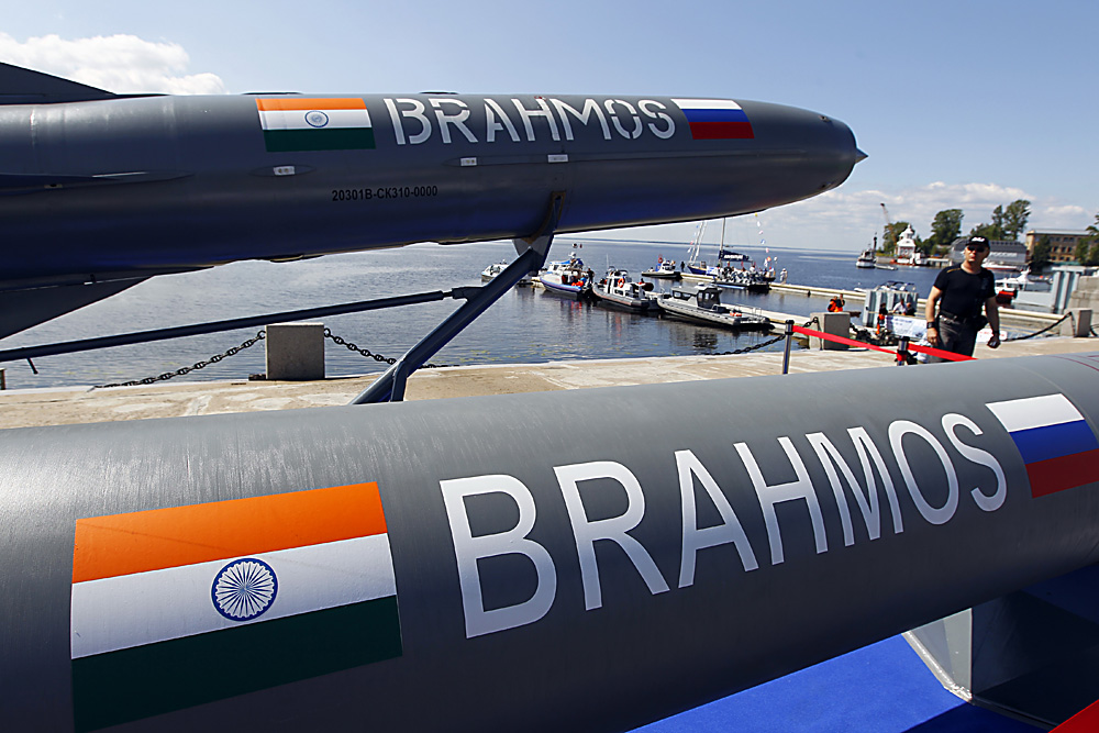 Brahmos supersonic missiles, jointly developed by India and Russia.