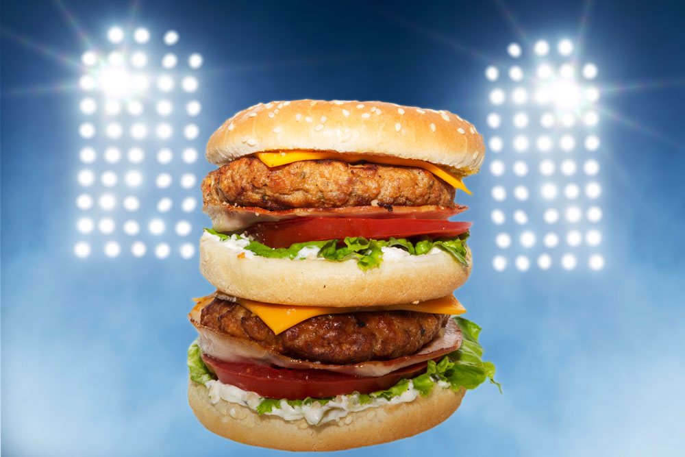 Take a break from the game with a tasty burger right at the stadium!