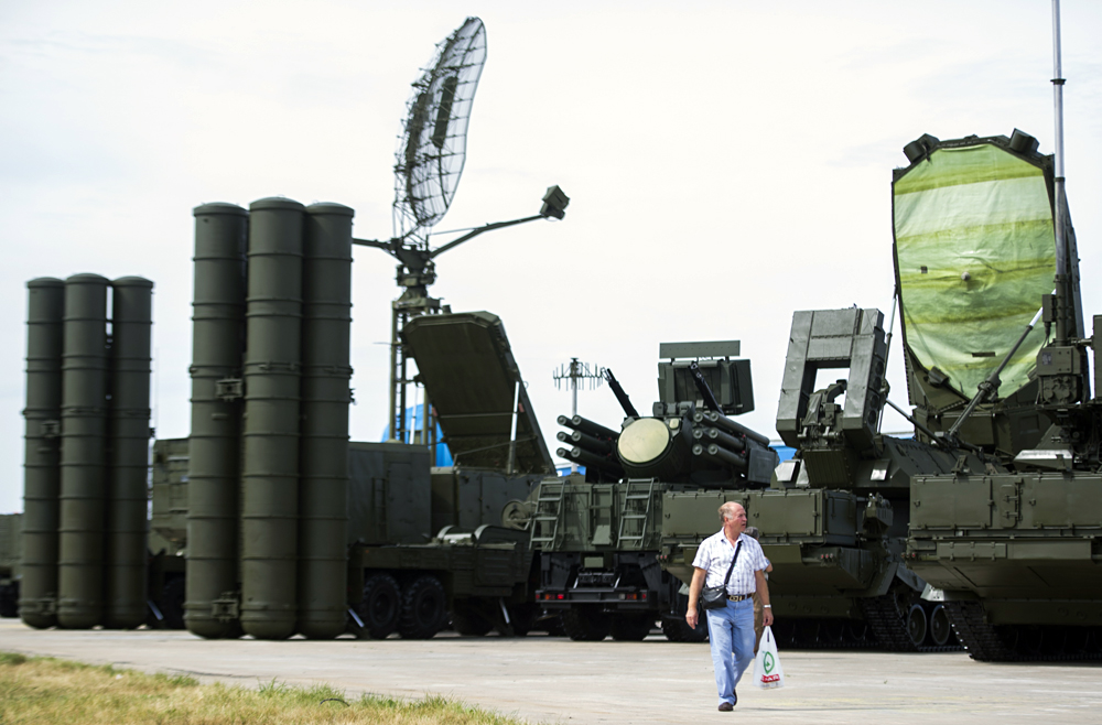 El sistema de misiles Triumf S-400.