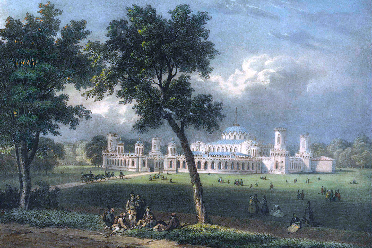 Petrovsky Palace. The palace is now within Moscow’s borders, but in the 18th century the area was outside city limits. The palace was built for Russian Empress Catherine the Great in 1775-82. It was meant to be the overnight resting spot for royal journeys from St. Petersburg to Moscow.
