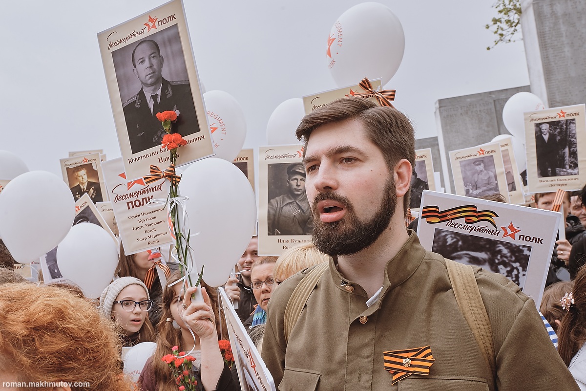 New York: May 8, 2016. Over 600 people, descendants of Soviet and American soldiers who fought in different detachments around the world against the Axis powers in World War II, took part in the Immortal Regiment march in New York.