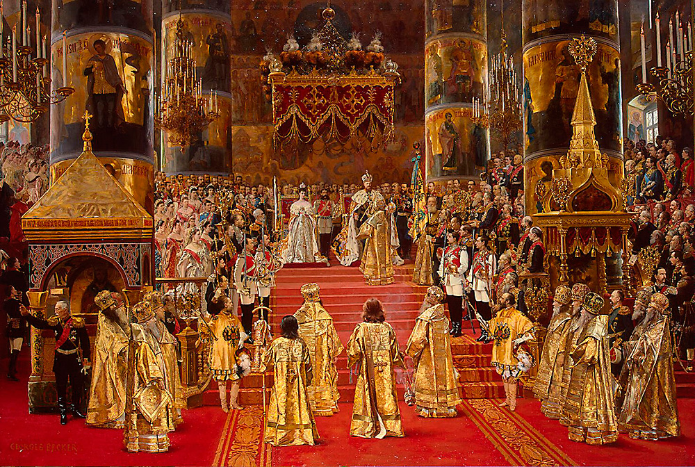 Coronation of Empreror Alexander III and Empress Maria Fyodorovna.
