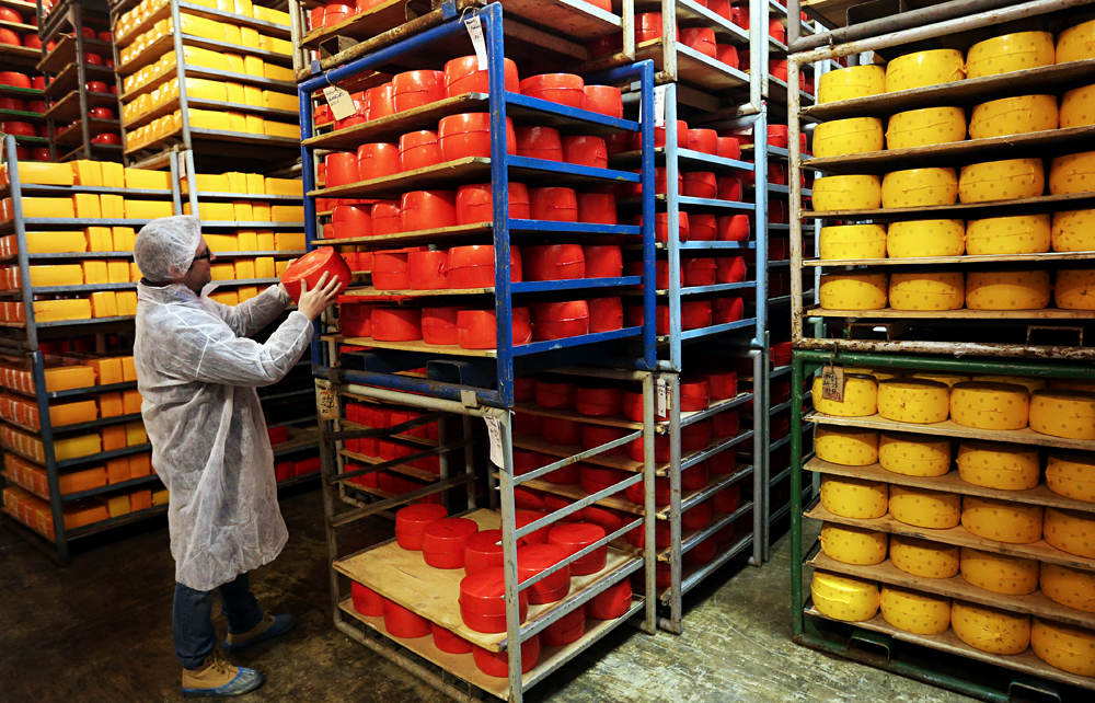 The German firm will purchase a number of cheese production facilities in Russia.