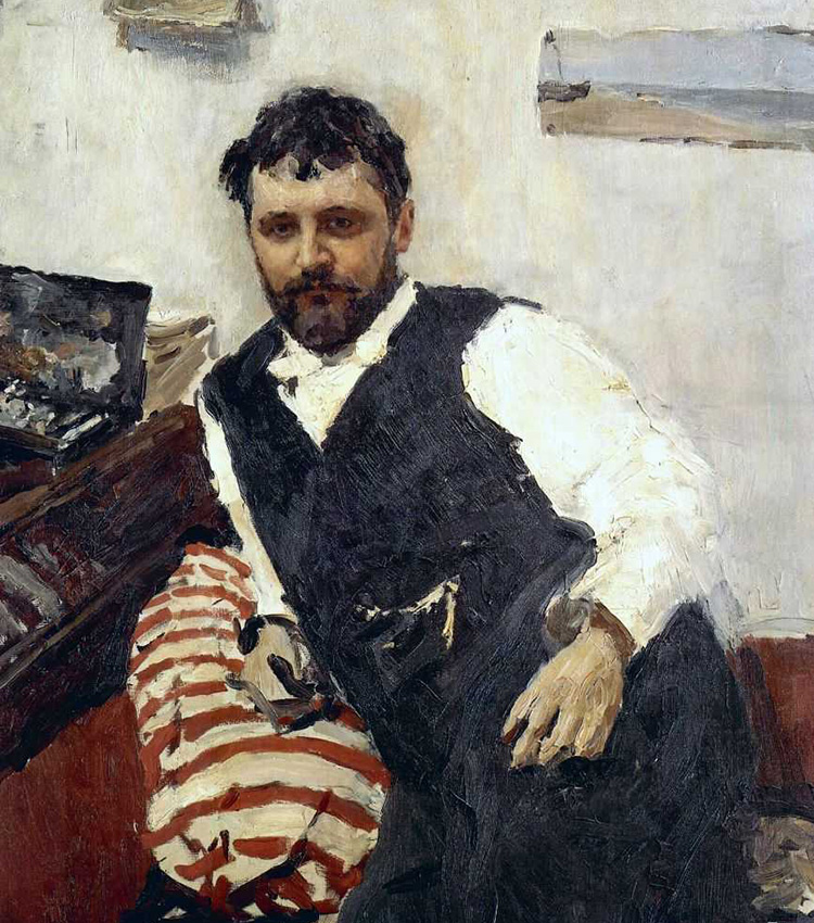 　コンスタンティン・コローヴィンの肖像、1891年。コローヴィンという名前は、フランスで始まり、19世紀後半にヨーロッパの美術界に幅広く普及した印象主義のロシア版と関連づけられている。