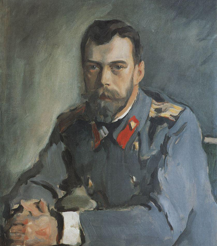 Portrait of Nicholas II, 1900. Serov’s formal portraits of the late 19th century did not feature banal poses or static heroic postures: on canvas his models did not turn into ceremonial depictions, but remained themselves. His portrait of Nicholas Romanov is one of the finest portraits of the last Russian emperor.