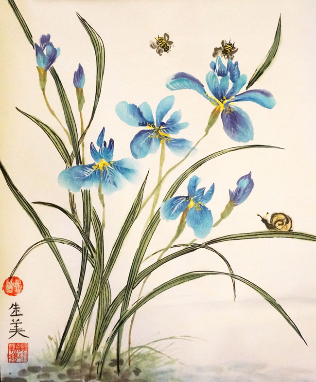 Classical Chinese painting does not just comprise of the brush technique and line drawing; it also focuses on stylized expressions of shade and texture.