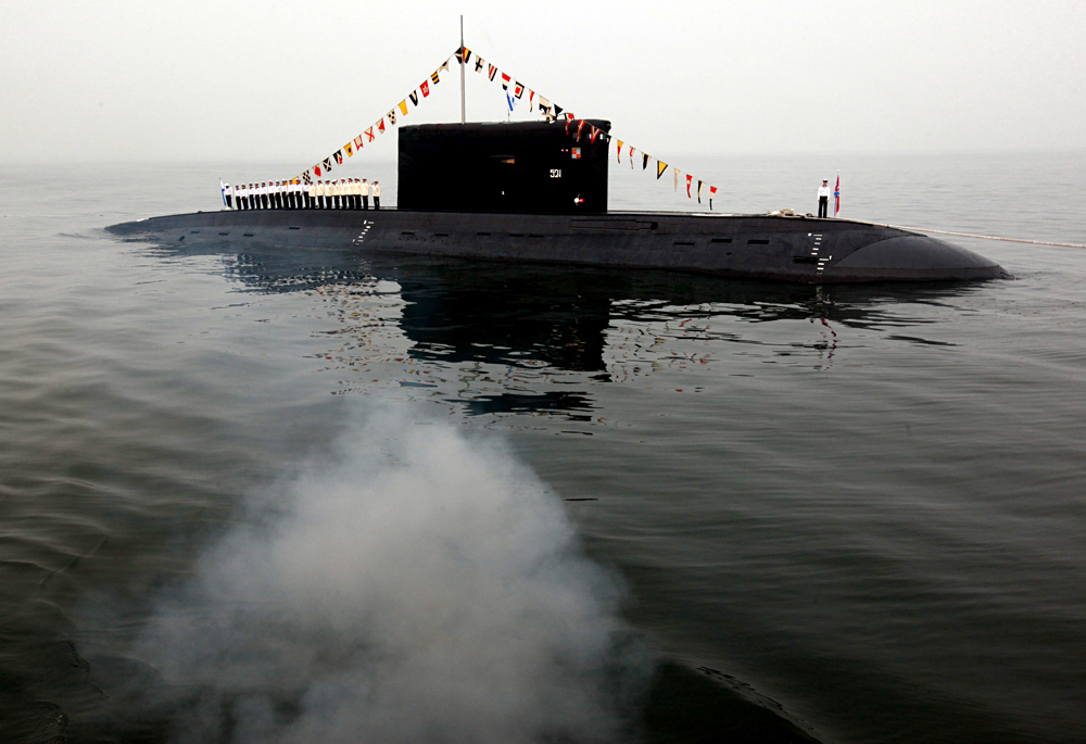 Un submarino diesel Varshavianka.