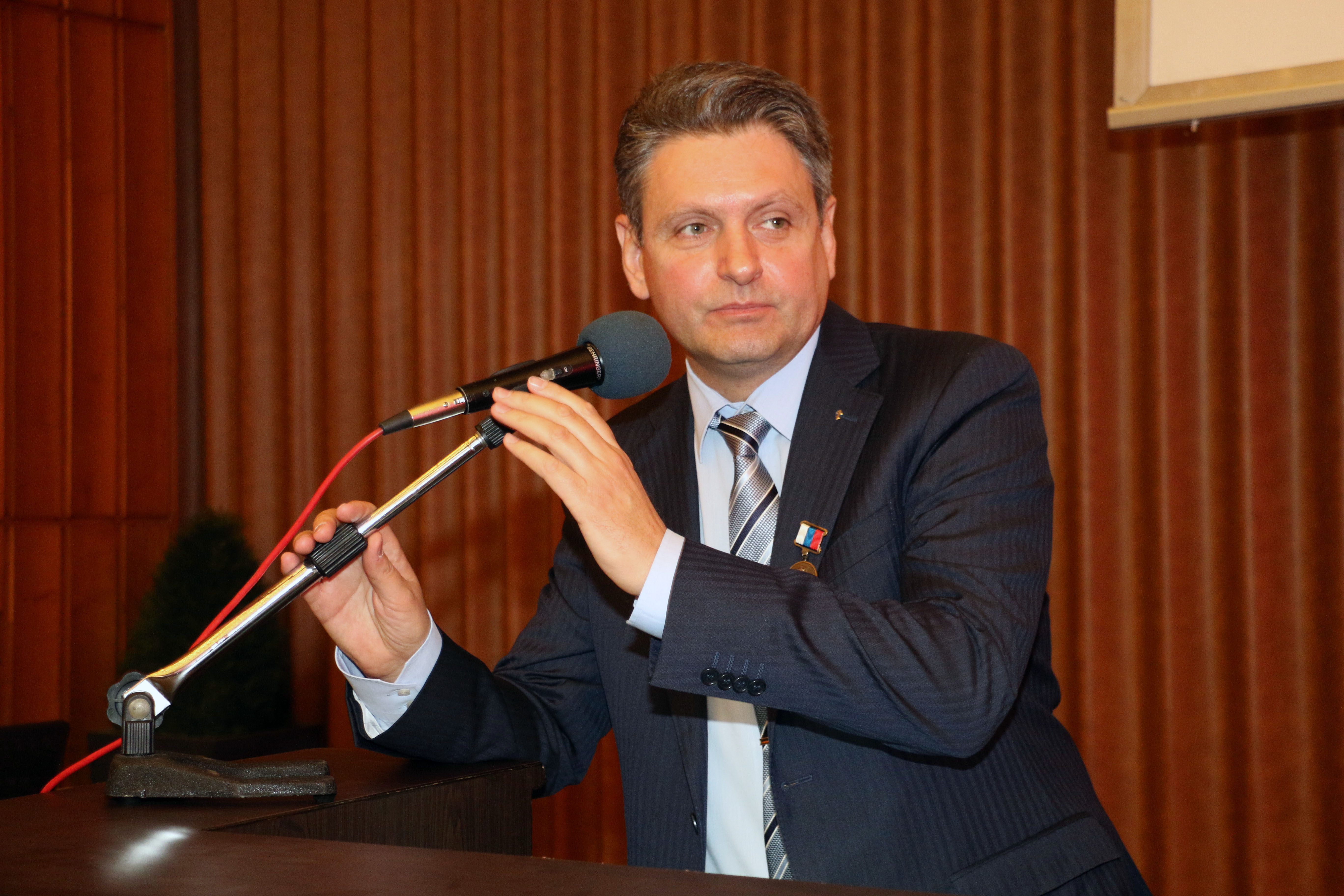 Председателят на НД „Русофили“ Николай Малинов на 5-я Национален форум на сдружението.
