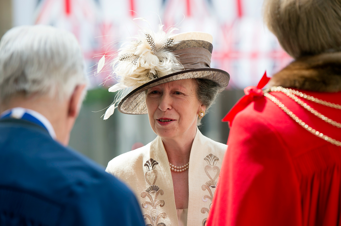 Britain's Princess Anne at the 90th birthday of Britain's Queen Elizabeth II on June 10, 2016.