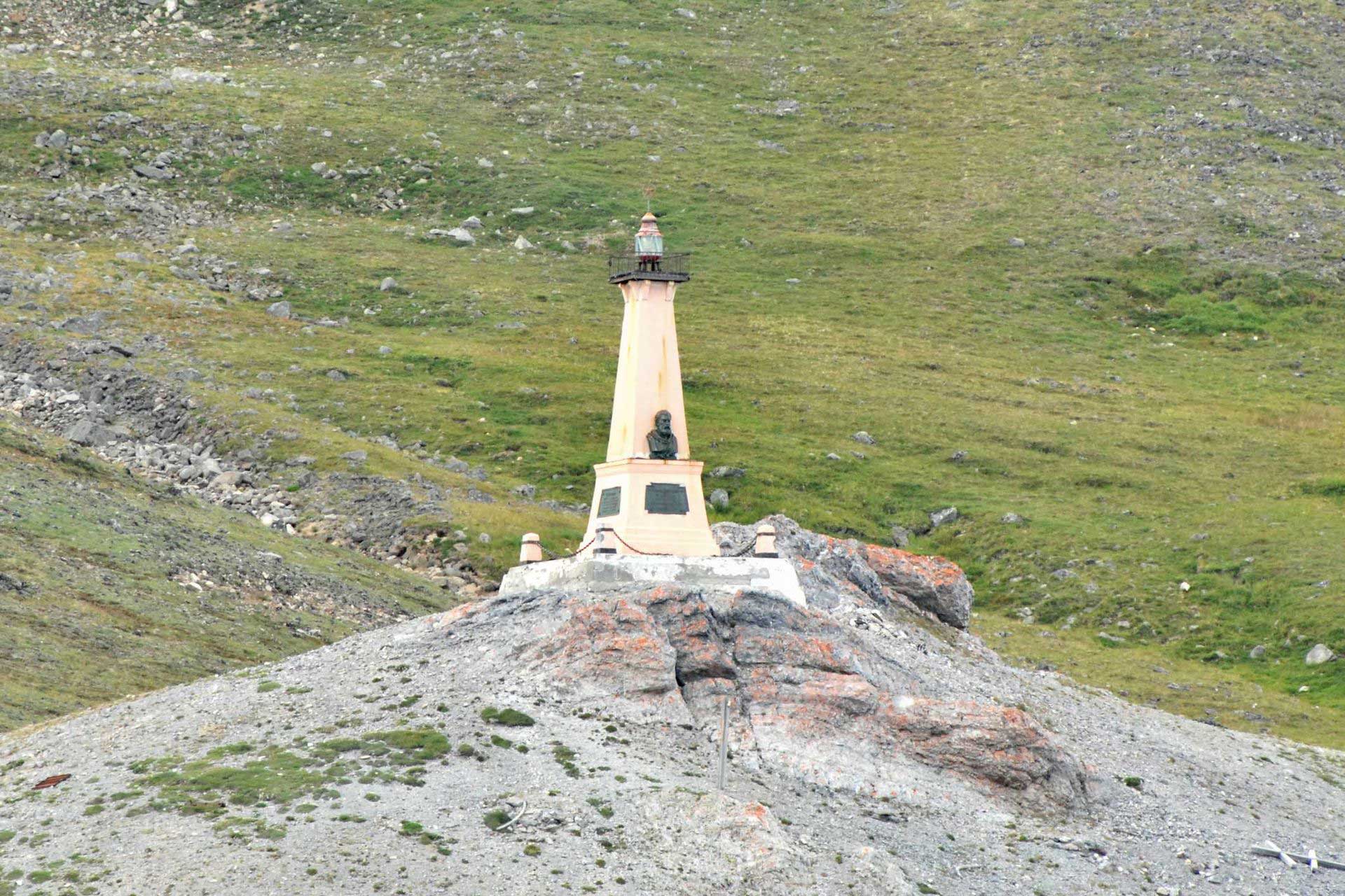 Cape Dezhnev, a lighthouse.