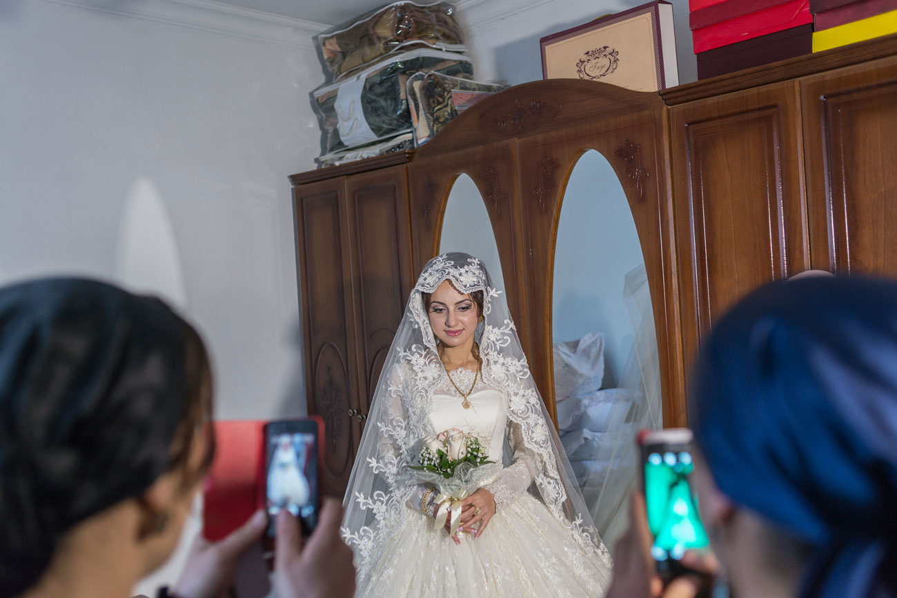 Une future mariée tchétchène.