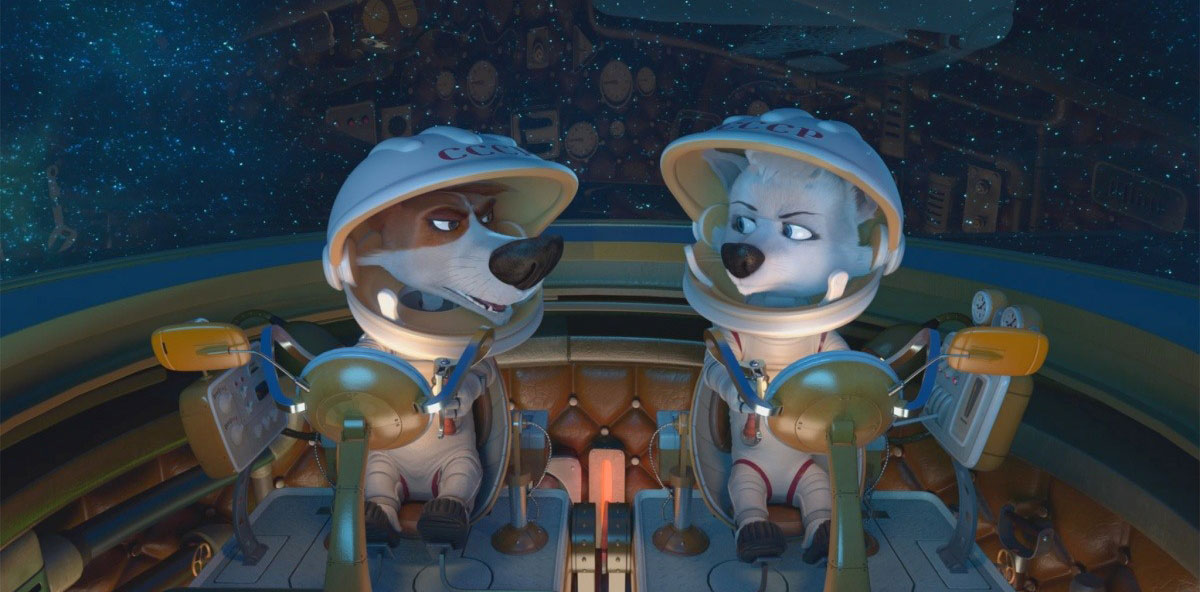 A screenshot from 'Space Dogs: Adventure to the Moon.' 
