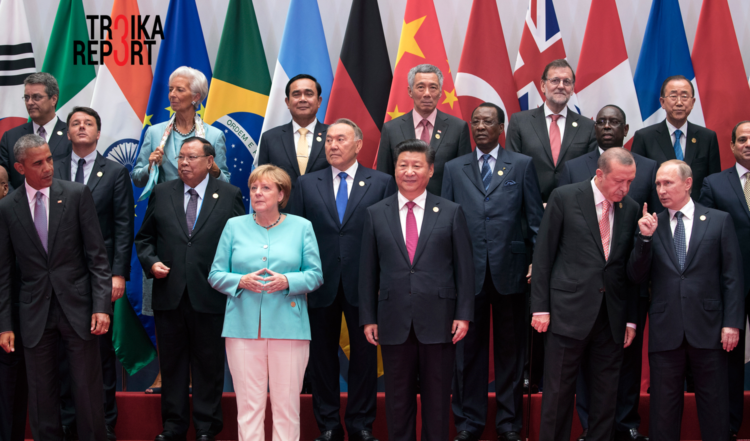 Summit leaders pose for a photo at the G20 summit hosted by China's President Xi Jinping center, in Hangzhou, China. 