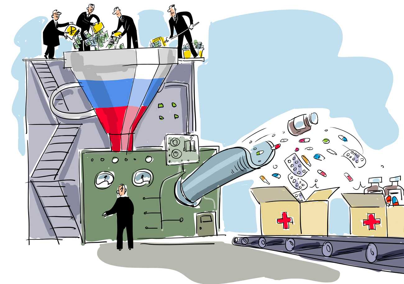 Gouvernement tente d’encourager la fabrication de médicaments en Russie.