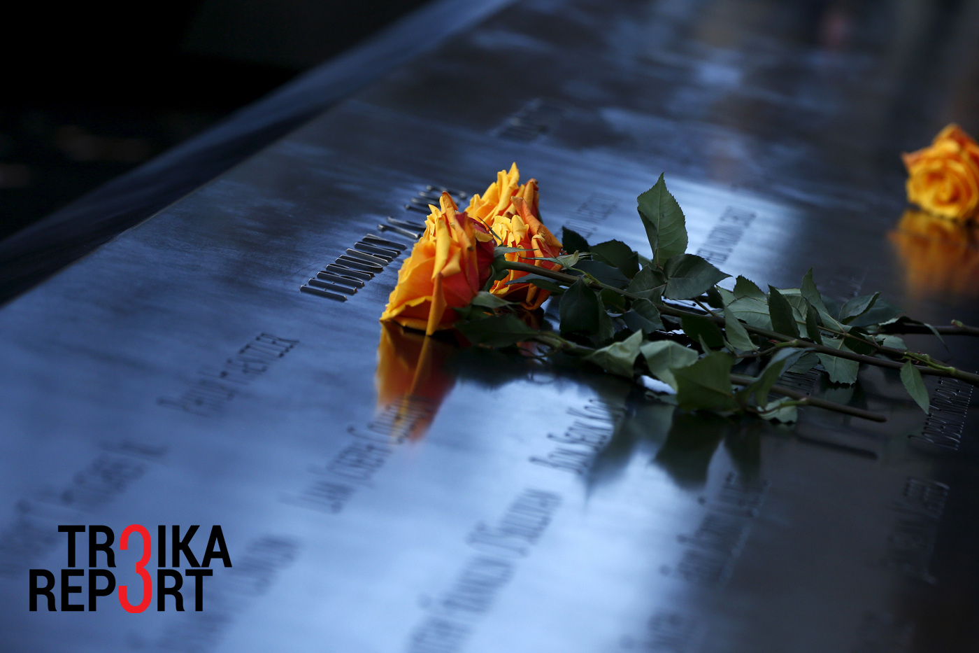 Rože v spominskem parku, postavljenem v spomin na napade 11. septembra. Vir: Reuters.
