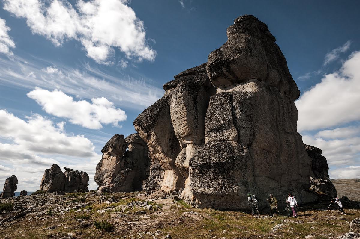 Le rocce della montagna Kisilyakh, nella parte orientale del distretto Verkhoyansk in Yakutia.