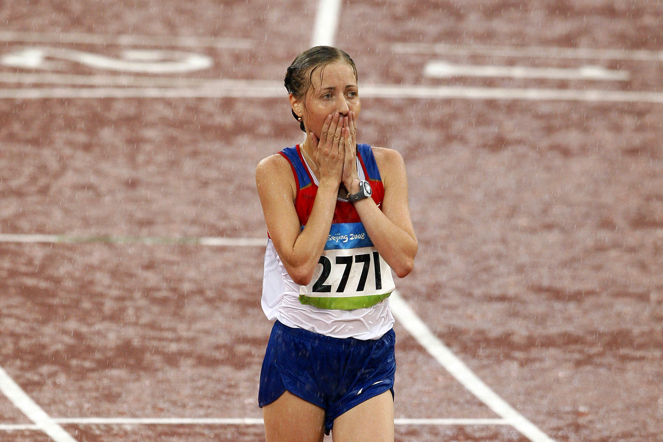 `2011 대구 세계육상선수권대회` 여자 20km 경보 경기에서 러시아의 올가 카니스키나가 1위로 골인했다.
