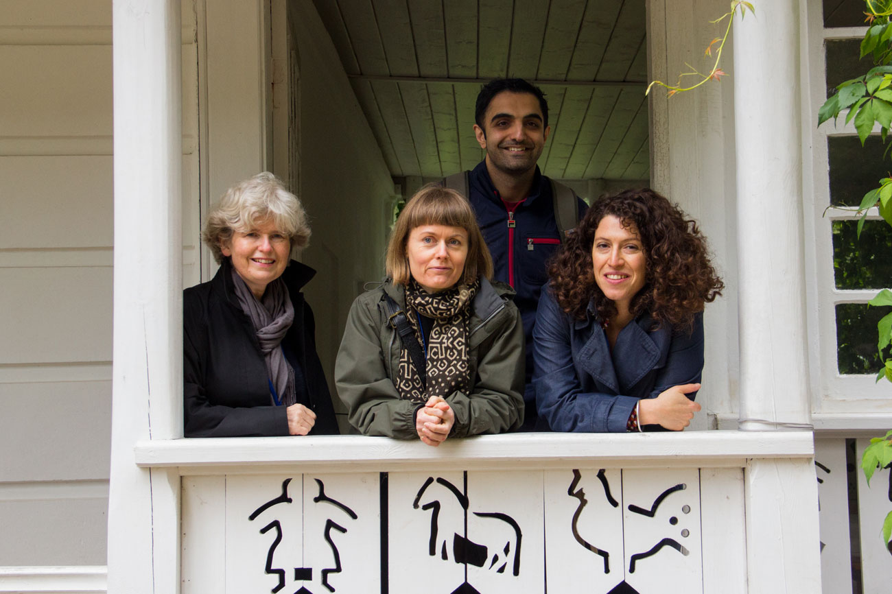 In the Leo's house, pictured L-R: Cortina Butler, the British Council director for literature; Nicola Barker; Sunjeev Sahota and Charlotte Mendelson.