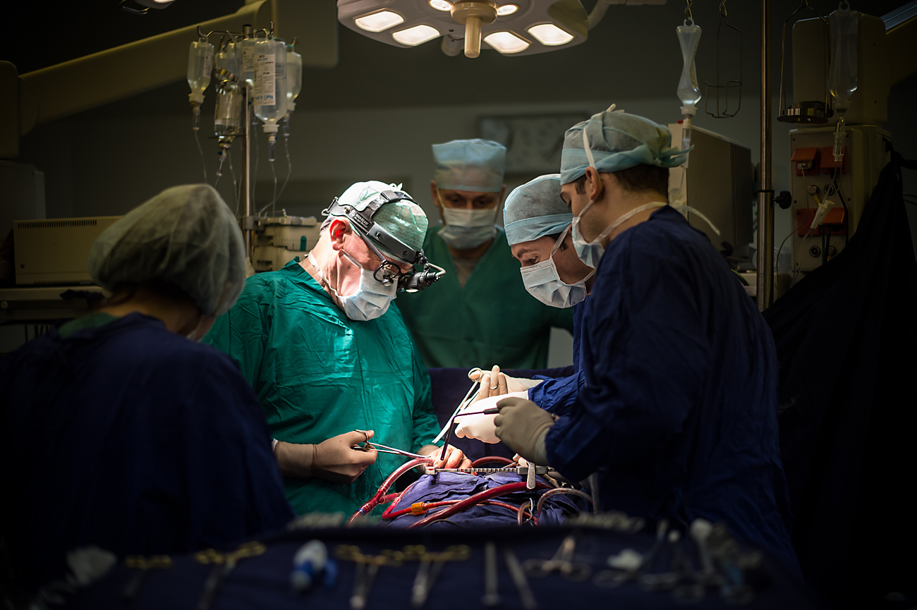 Leo Bokeriya, cardiac surgeon, academician and director of the Bakulev Scientific Center of Cardiovascular Surgery, during a surgical operation. By Russia President Vladimir Putin's executive order, Bokeriya has been awarded with the Order of Alexander Nevsky.