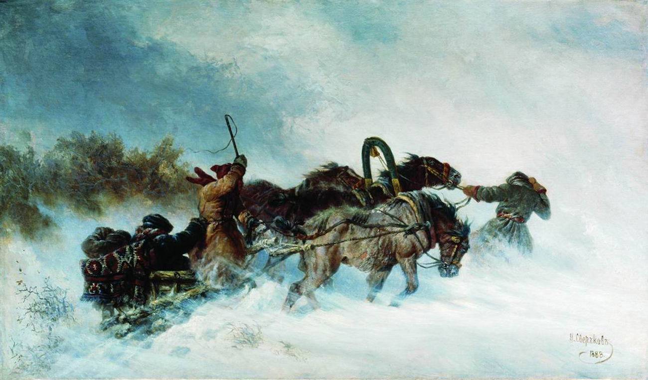 Тройка зимой. 1888 Nikolai Sverchkov
