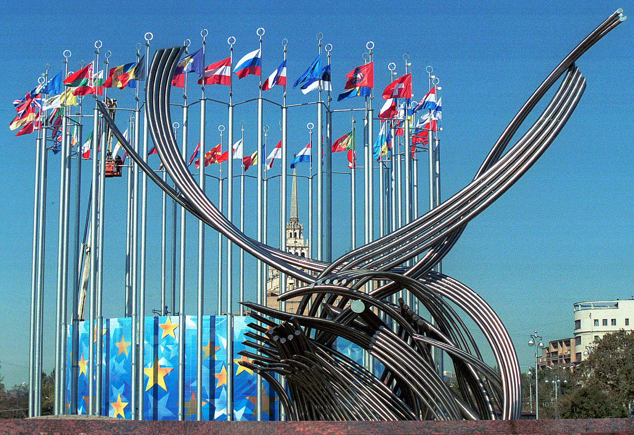 Plaza de Europa en el centro de Moscú.