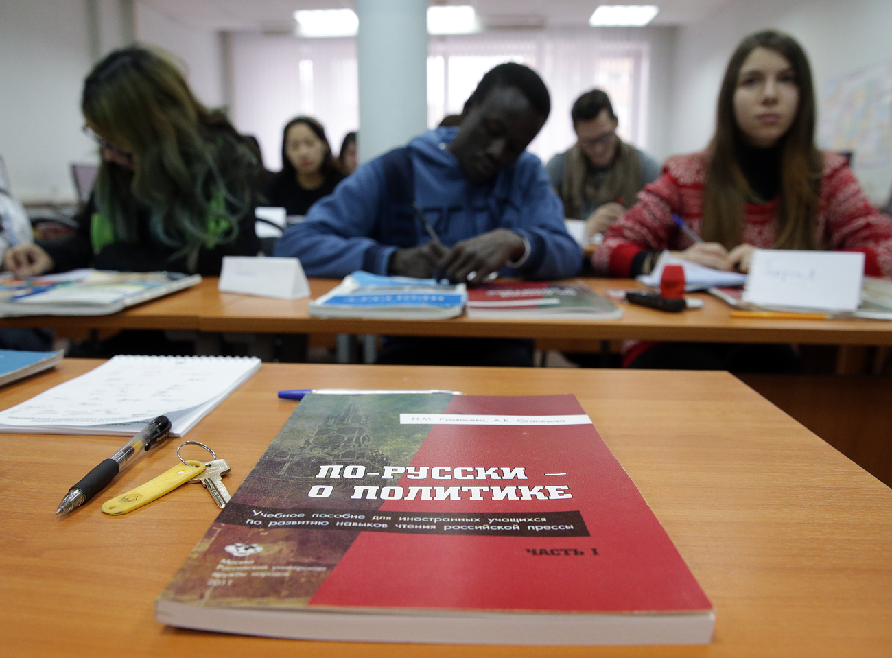 According to the Russian Ministry of Education and Science, there are more than 1 million people from 160 countries who have graduated from Russian universities. Photo: Russian language classes at the Peoples' Friendship University in Moscow.