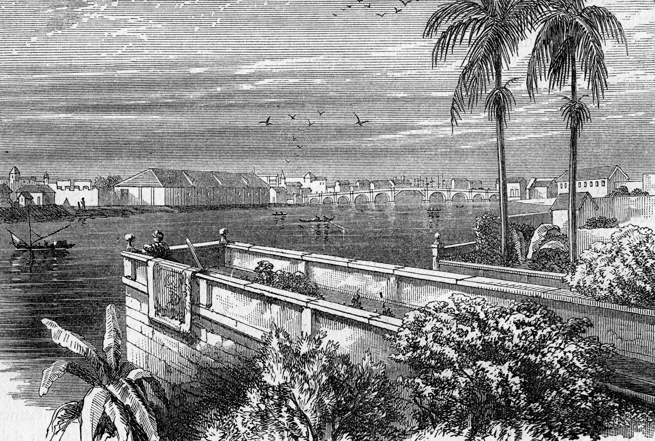 A drawing of Manila in the 19th century. 