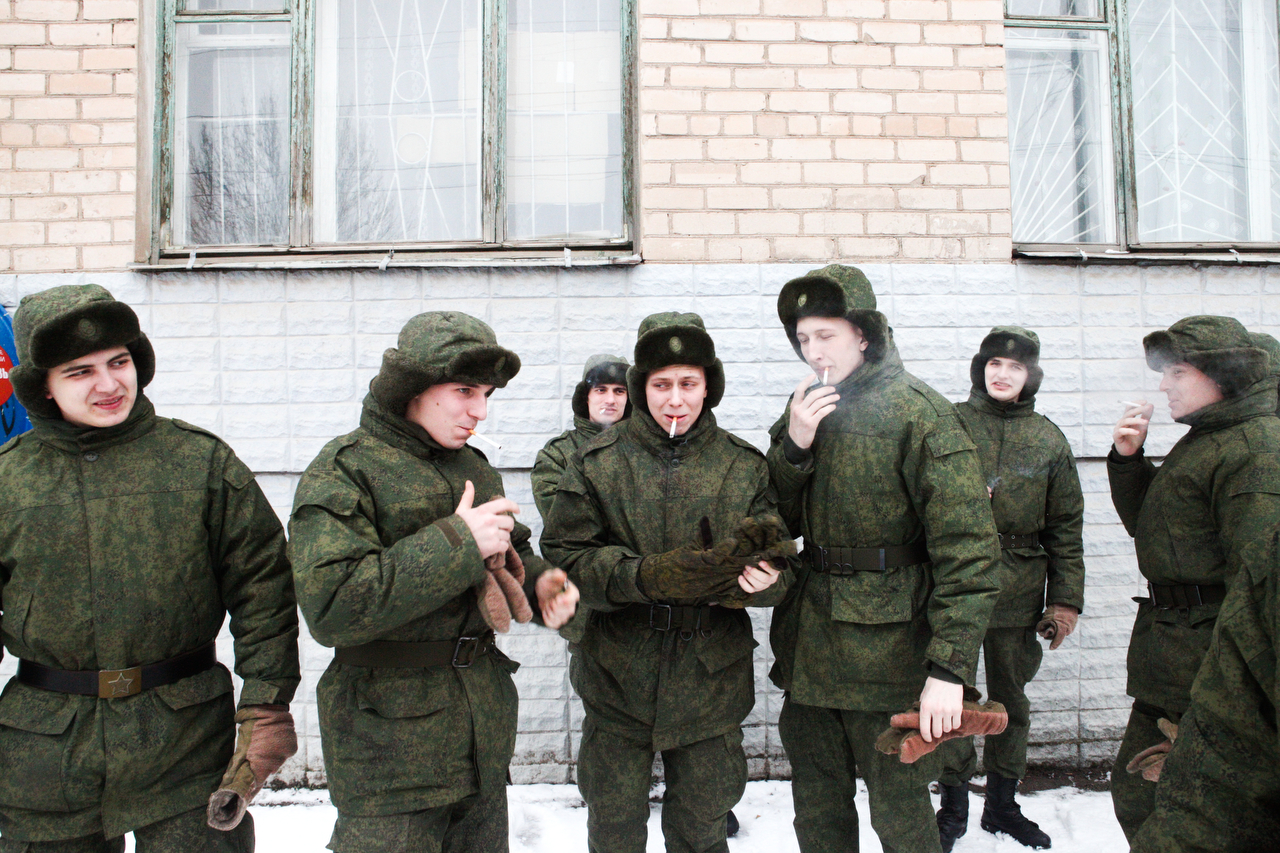 There are two call-ups in Russia: one in spring, the other in the fall, when the enlistment office works hard to find all the recruits it can.