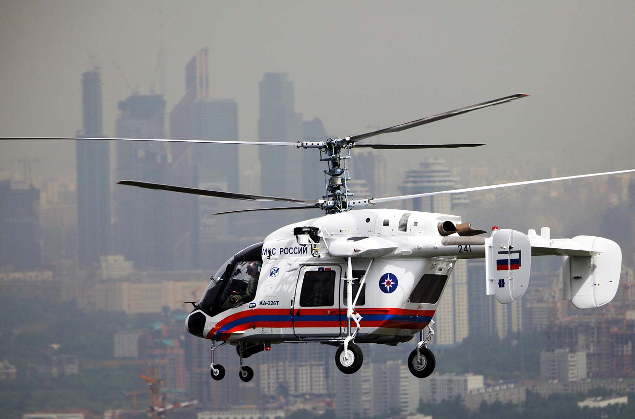 Ka-226 on its way to Crocus EXPO for HeliRussia 2013 helicopter exhibition.