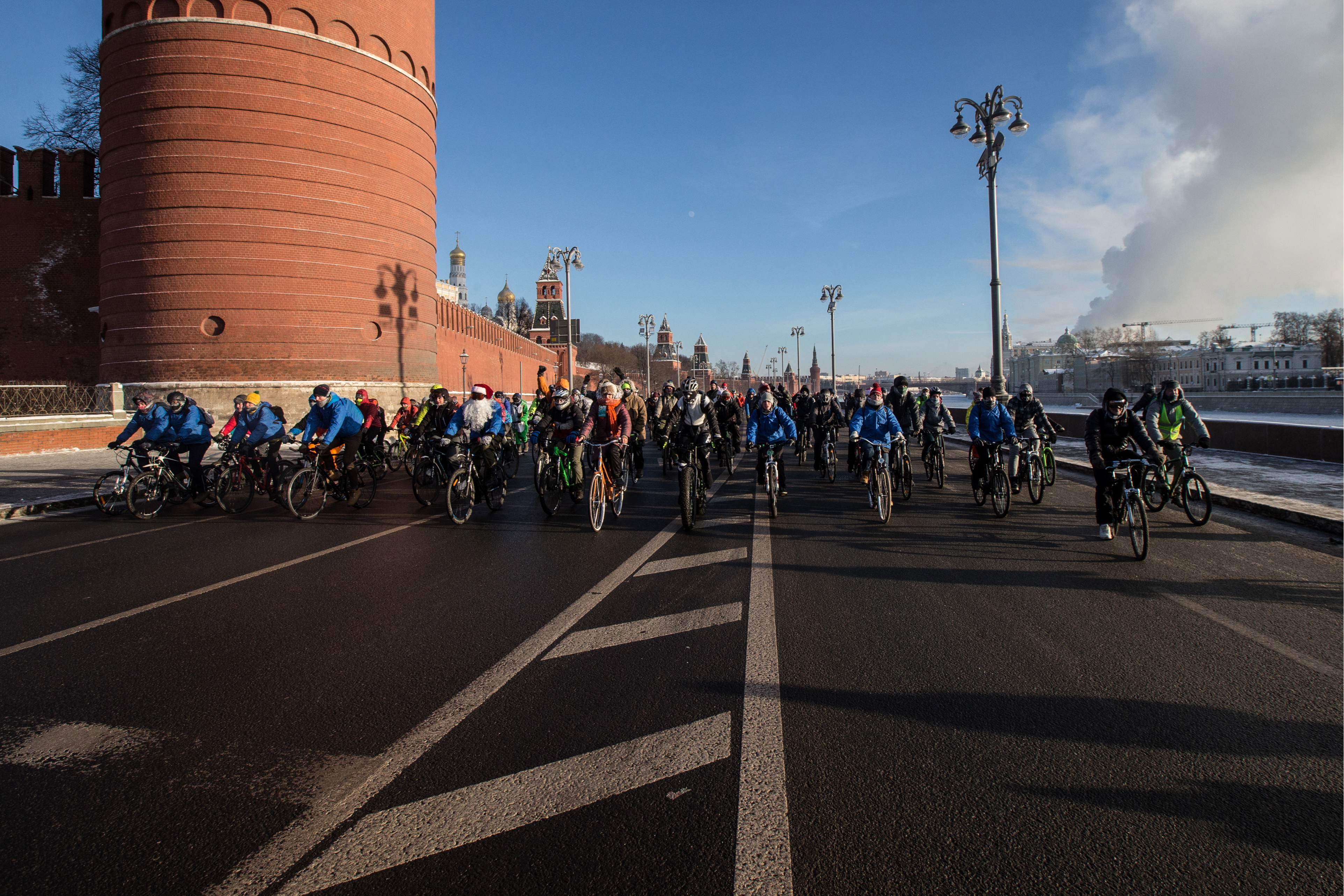 第2回「冬季モスクワ自転車パレード」