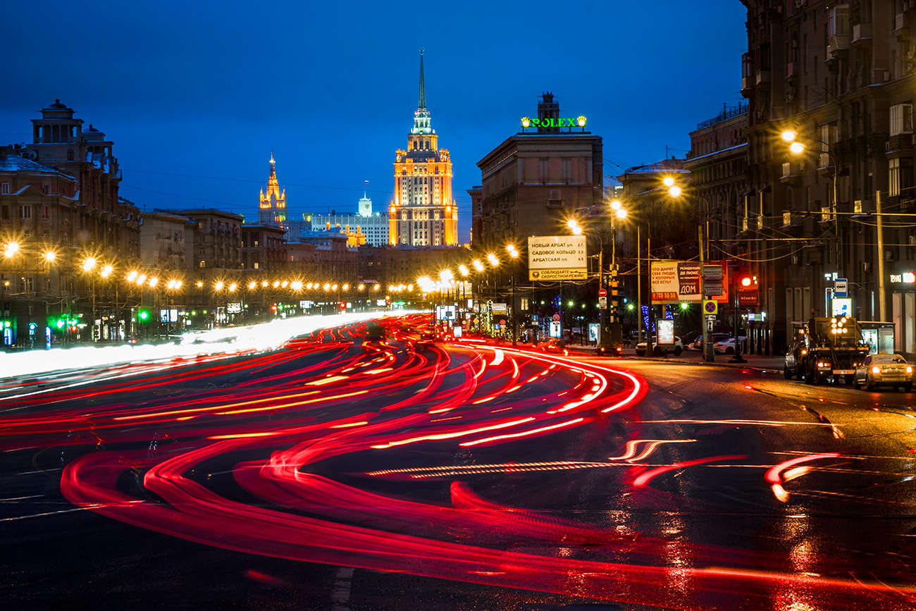 Russia, Moscow. Kutuzovsky Prospekt (Avenue).