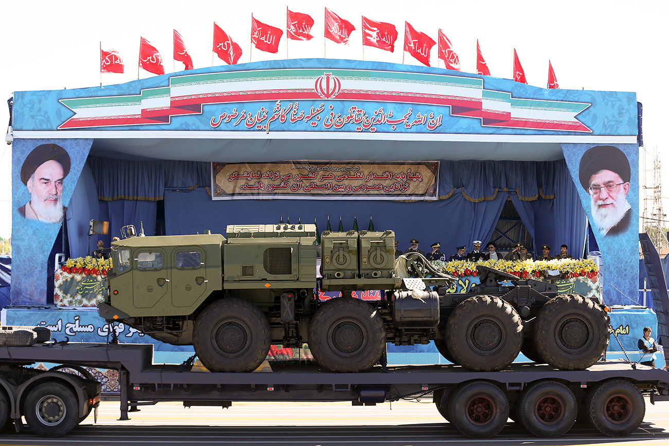 A long-range S-300 missile system on display during a parade marking Iran’s National Army Day in Tehran in 2016.