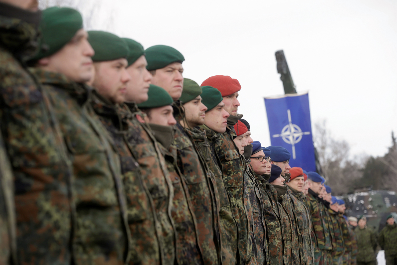 Nemški vojaki v Litvi, 7. februar 2017. Slovenija bo prispevala enote za Natove sile v Latviji pod poveljstvom Kanade.