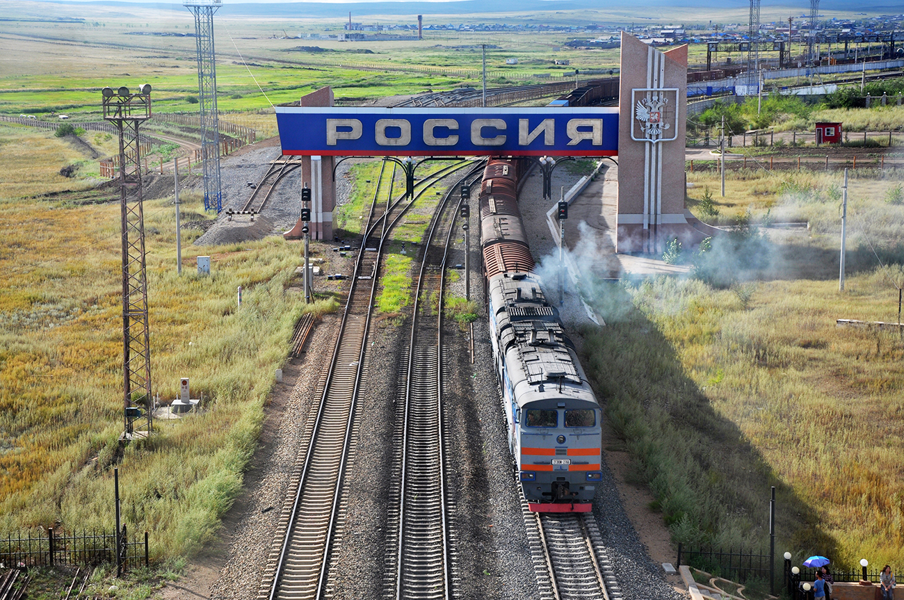 Russian freight train from Russia to China.