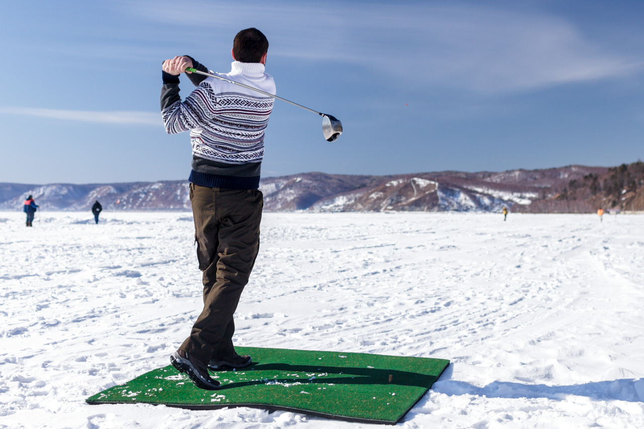 Besides winter golf, Baikal is great for fat-biking, fishing, jeep-riding, motorcycling, hiking and ice-marathon running. People also play music on the ice floes and even set up ice libraries.