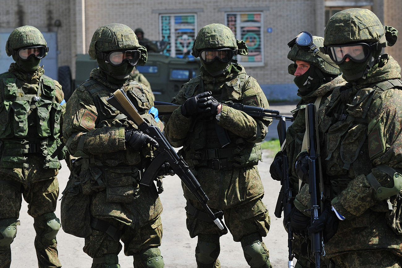Pripadnici ruskih snaga za specijalne namjene na protuterorističkoj vježbi u Rostovskoj oblasti. / 