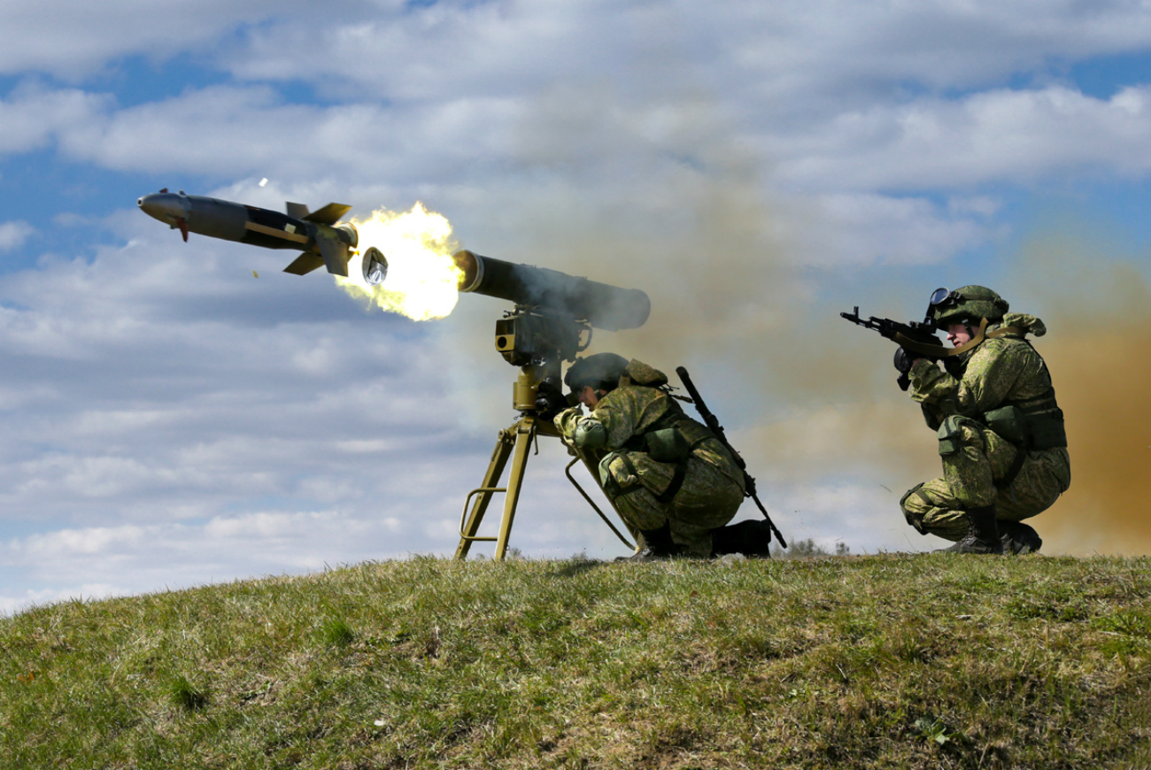 The Kornet anti-tank missile can even be used against air targets like helicopters. 
