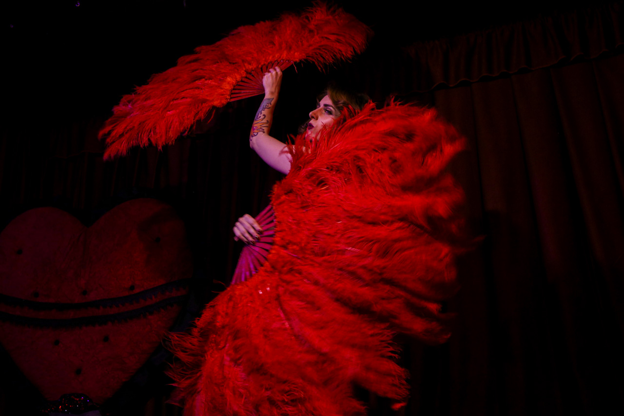 Sometimes burlesque performers try to resemble not humans, but birds or animals. 