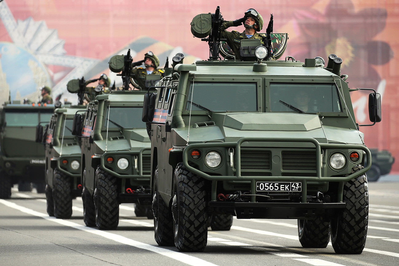 Kendaraan lapis baja Tigr mulai digunakan Angkatan Bersenjata Rusia sejak 2006.