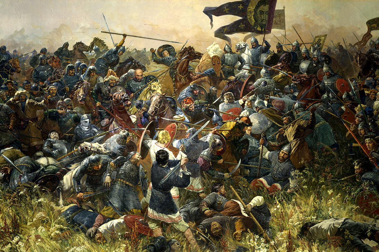 Sergey Prisekin, The Battle of Kulikovo, 1980, oil on canvas