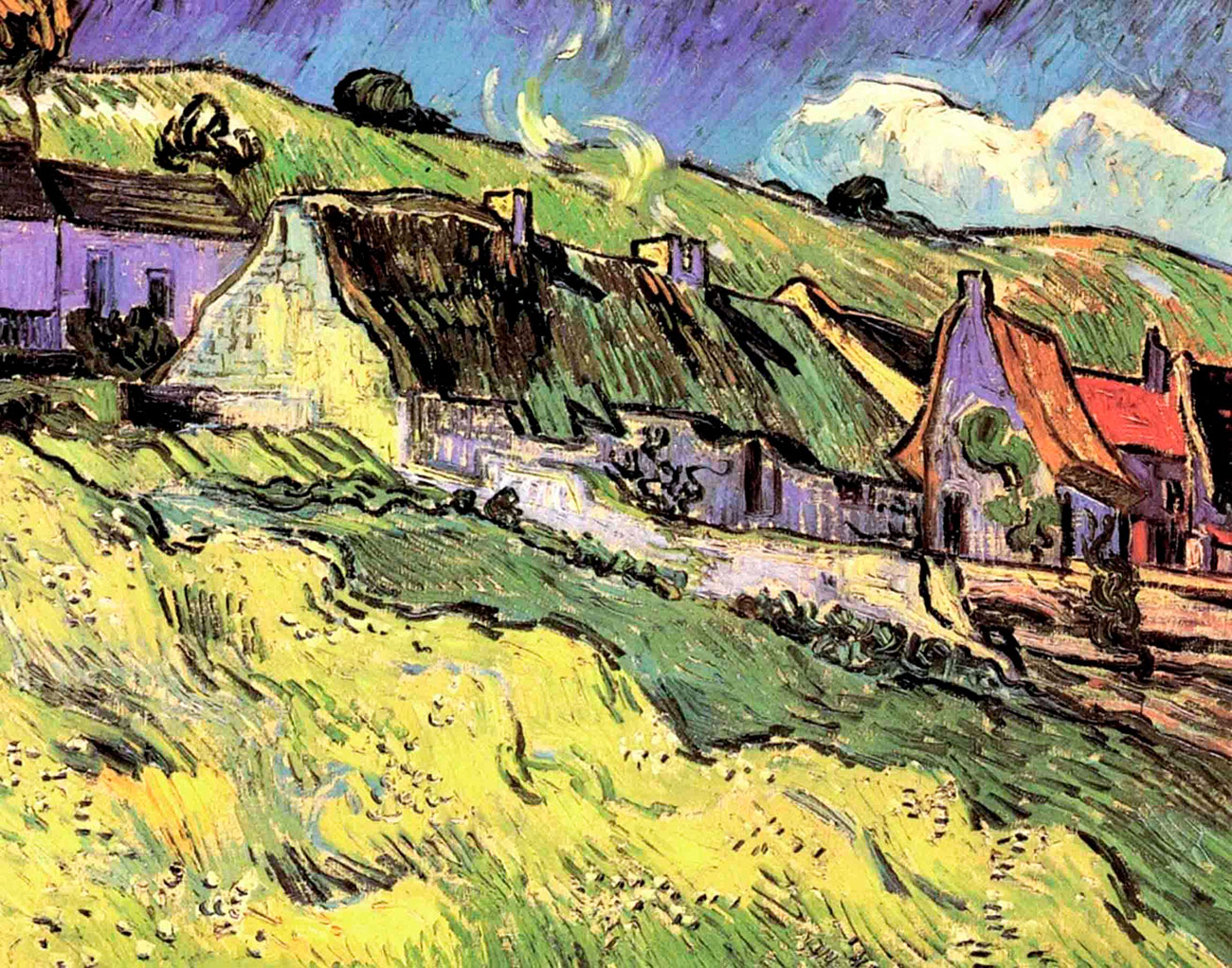 Paul Cézanne était l’artiste préféré d’Ivan. Il possédait la plus belle collection de ses œuvres, dont Jeune Fille au piano, Autoportrait à la casquette, Montagne Sainte-Victoire et Paysage bleu. / Хижины par Vincent van Gogh