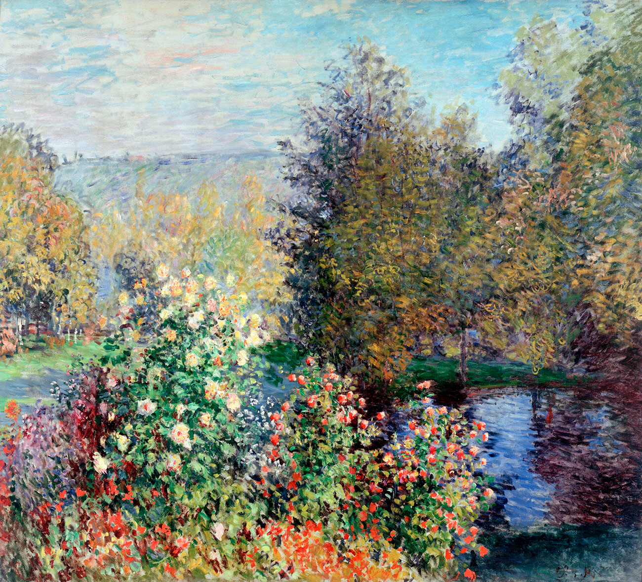  Ayant dépensé 1,5 million de francs en art français en 11 ans, Morozov possédait 278 tableaux et 23 sculptures, sans oublier quelque 300 œuvres russes qu’il chérissait également. / Coin de jardin à Montgeron par Claude Monet
