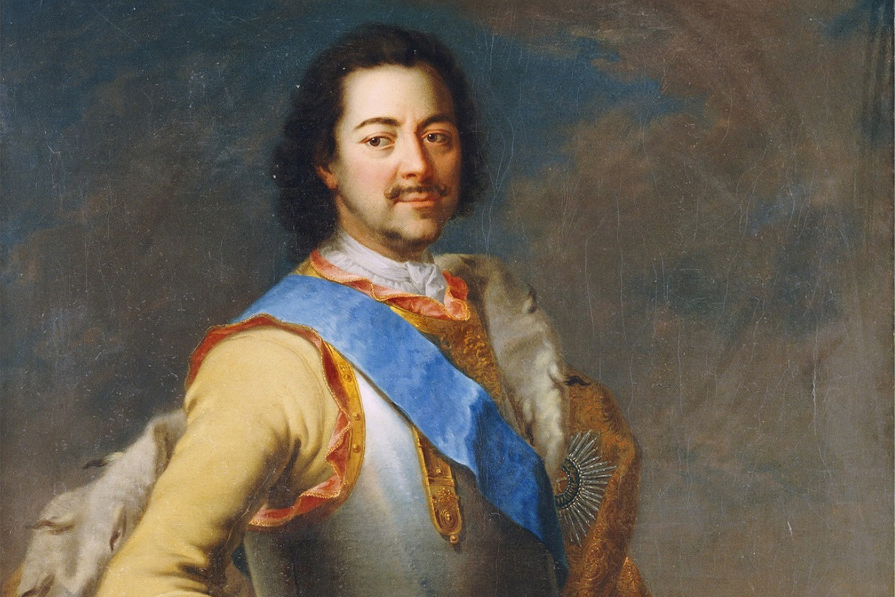 Retrato de Pedro 1º da Rússia (1672-1725) por Maria Giovanna Clementi