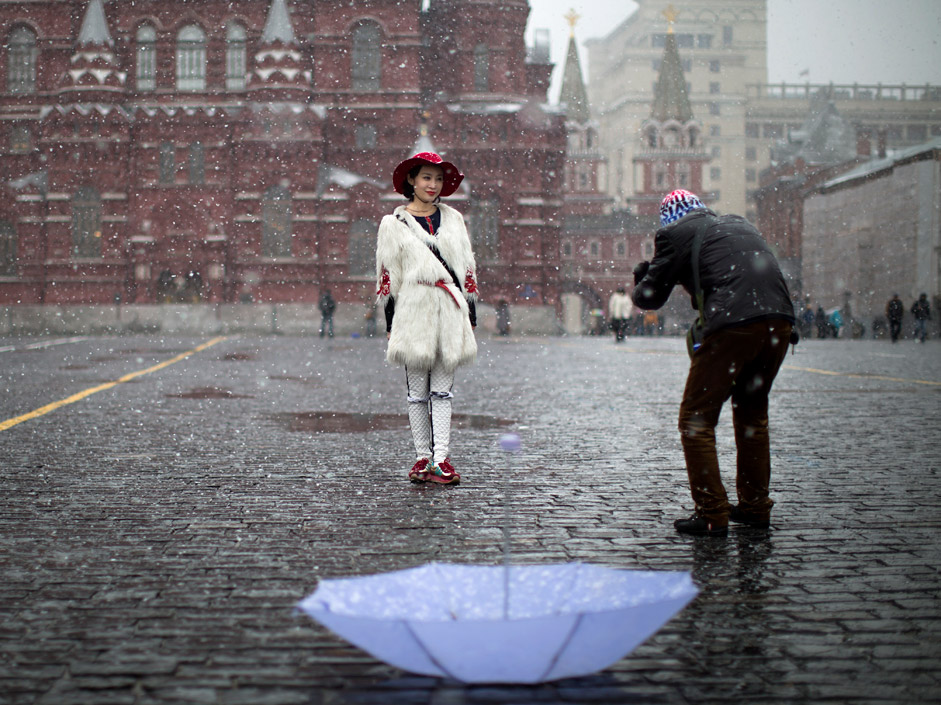 Snowfall in Moscow