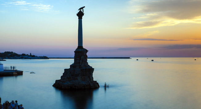 “Just after Crimea rejoined with Russia we tried to answer the question: Where is Crimea itself moving towards?" said Ipatov. Photo: Sevastopol, View over Eagle Column.
