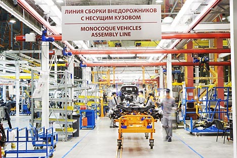 A produção de automóveis na fábrica Ford Sollers na zona económica especial "Alabuga." Foto: Ford Sollers