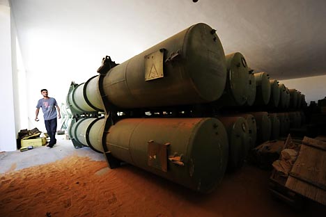 "Os líbios começaram a destruir arsenais químicos (na foto) mas, com o início das operações militares, o processo foi interrompido". Foto: AFP / EastNews